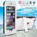 iPhone 6 6s 4.7 - White Waterproof Dust Proof Snow Proof Shock Proof Case Heavy Duty Protective Carrying Cover Case with Built-in Kick Stand